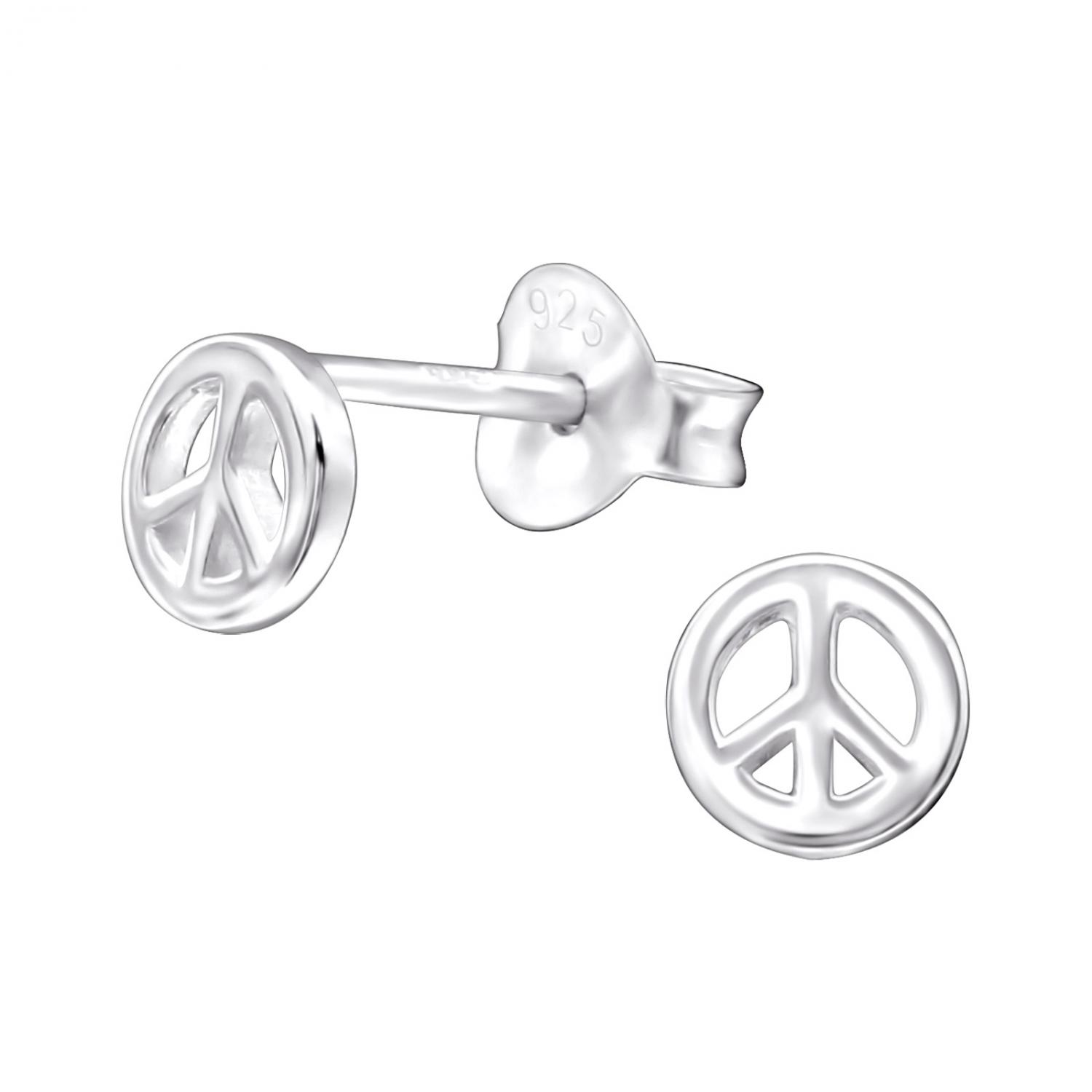 Peacemärken - Studs - Örhängen i äkta silver