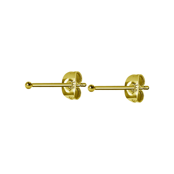 Kula 1.5 mm - Studs - Örhängen i 24k guldpläterat kirurgiskt stål