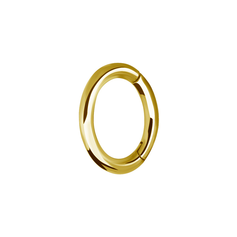 Oval rook clicker - Guldpläterad Ring