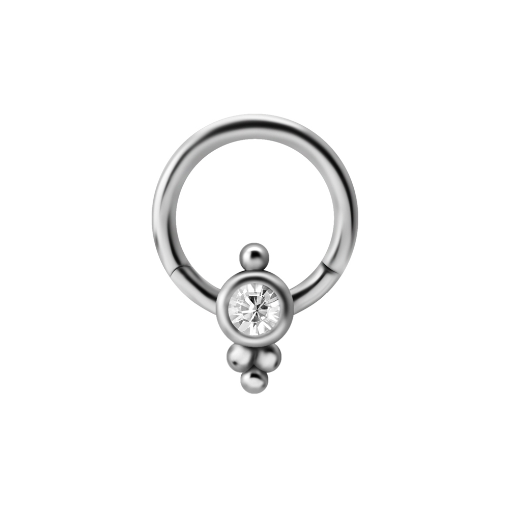 Clicker Ring - Ornament Kristall