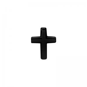 Svart kors – Topp – Piercingsmycke till invändigt gängad stav