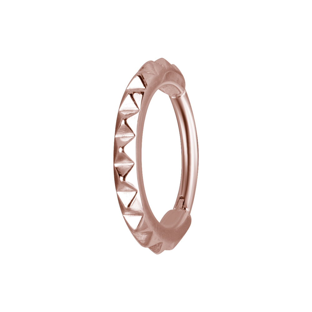Clicker Ring - Roséguld - Piercingsmycke med nitar