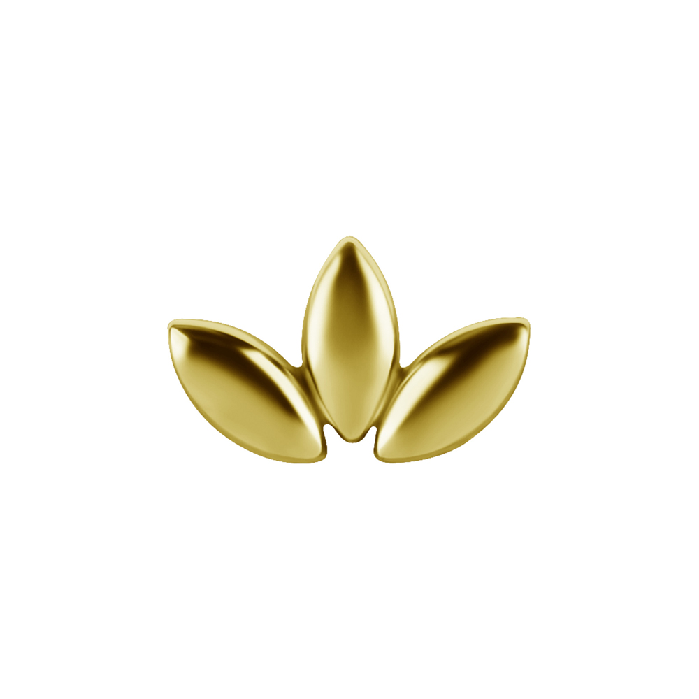 Lotus - Topp till piercing - 18k PVD-guldplätering