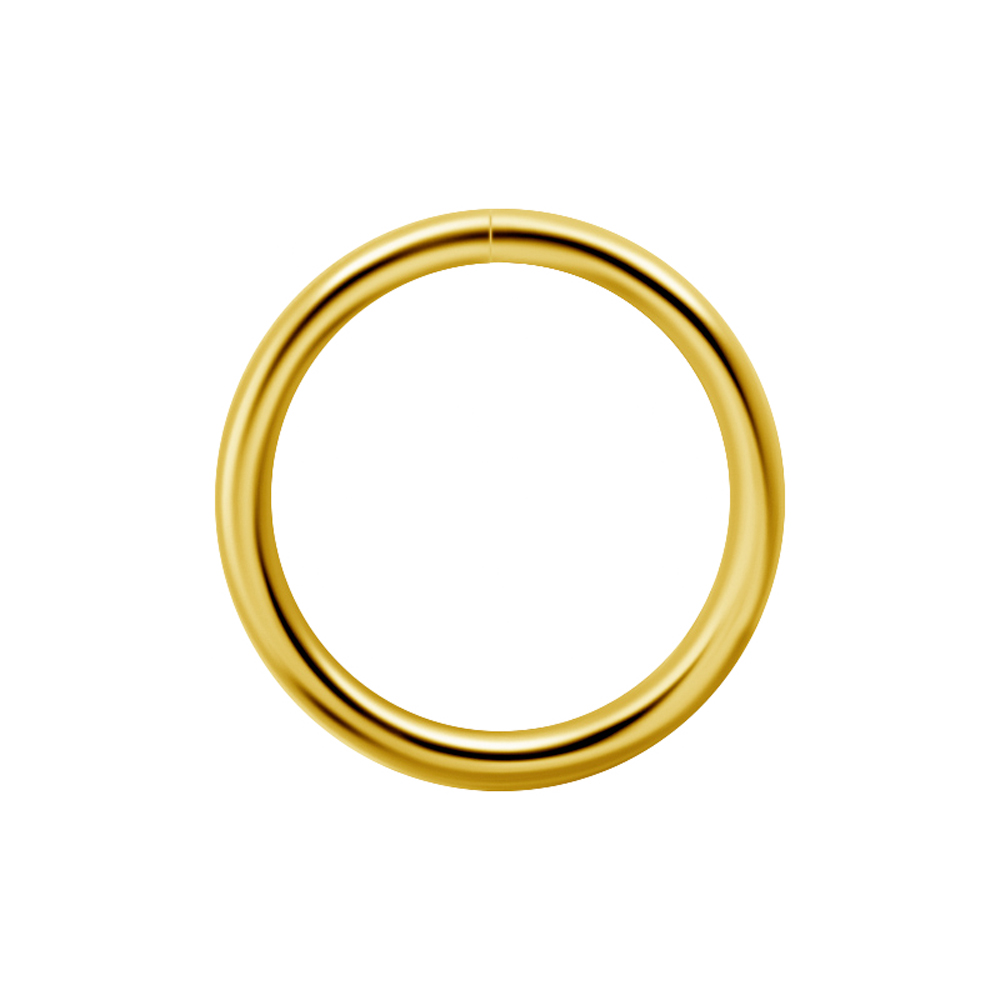 18k Äkta guld - Tunn guldring - Seamless ring till piercing