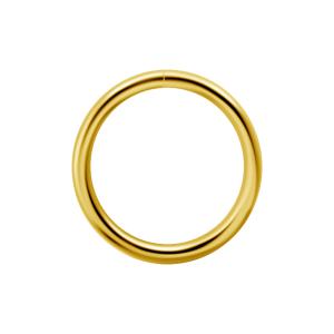 18k Äkta guld - Tunn guldring - Seamless ring till piercing