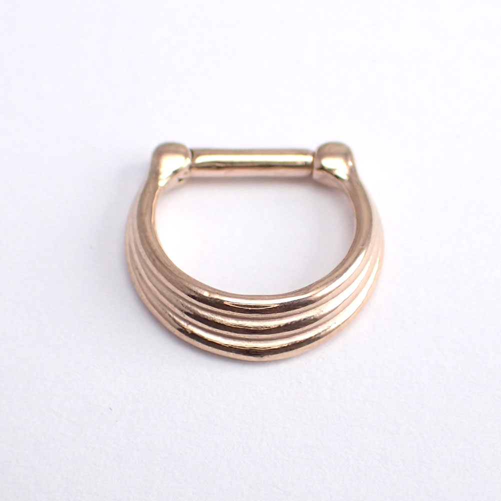 Clicker ring - Roséguld - Piercingsmycke i kirurgiskt stål