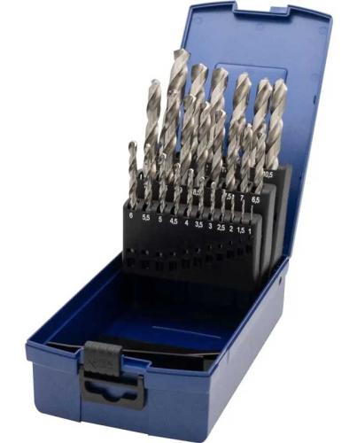 Spiralborrsats 1-13 mm 25 st HSS-Co5 slipade Wemag