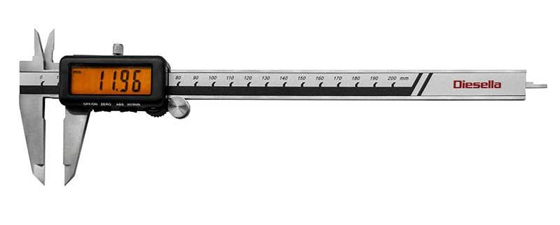 Digitalt skjutmått 0-200 mm Diesella XL display