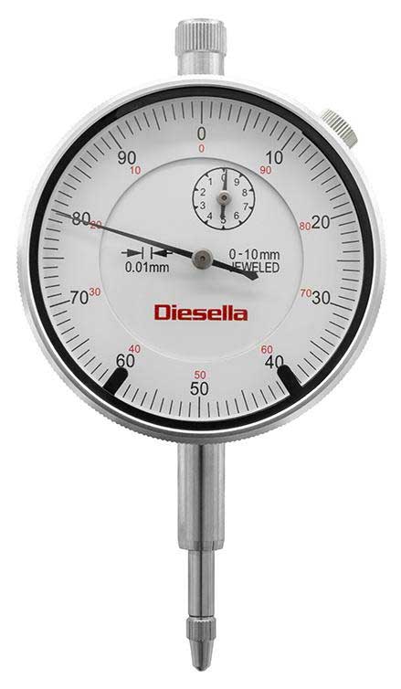 Indikatorklocka 0-10 mm Diesella med fästöra