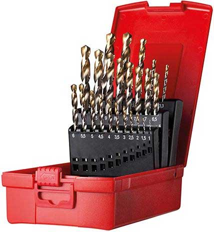 Spiralborrsats 1-10,5 mm 24 st HSS-TiN slipade Dormer