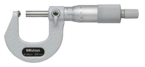 Rörmikrometer 0-25 mm Mitutoyo sfäriskt anslag
