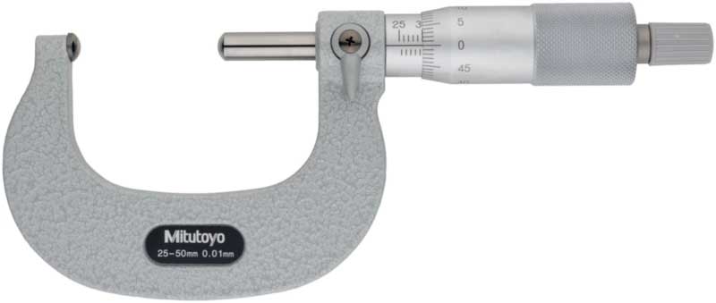 Rörmikrometer 25-50 mm Mitutoyo sfäriskt anslag och spindel