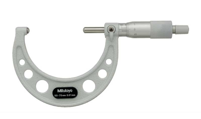 Rörmikrometer 50-75 mm Mitutoyo sfäriskt anslag och spindel
