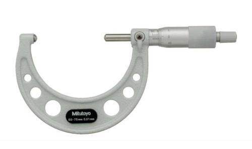 Rörmikrometer 50-75 mm Mitutoyo sfäriskt anslag och spindel