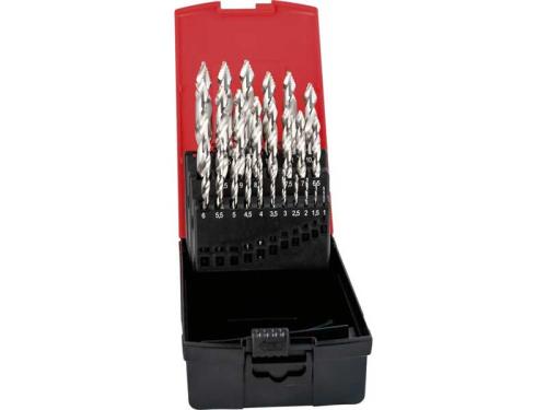 Spiralborrsats 1-13 mm 25 st HSS slipade Format Step-Tip