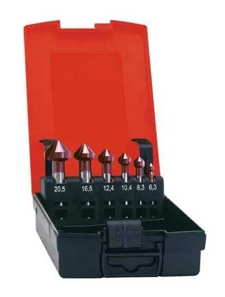 Försänkarsats 90° 5 st 6,3-25 mm HSS TiAIN Format rostfritt