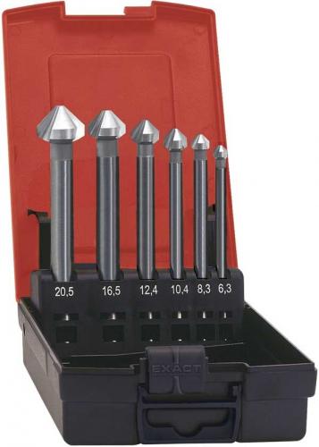 Försänkarsats 90° 6 st 6,3-20,5 mm HSS Extra lång Format
