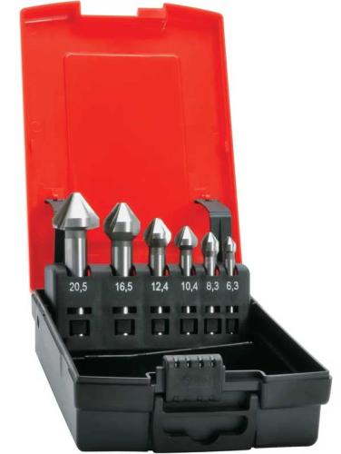 Försänkarsats 75° 5 st 6,3-25 mm HSS Format