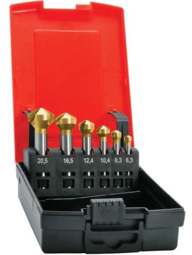 Försänkarsats 120° 5 st 6,3-25 mm HSS TiN Format