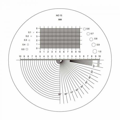 Skala nr.13 till mätlupp 10x Diesella