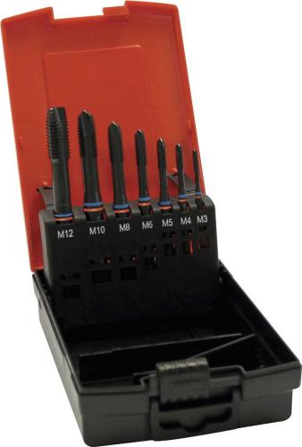 Maskingängtappsats M3-M12 7 delar HSS-E Format Tandem rak