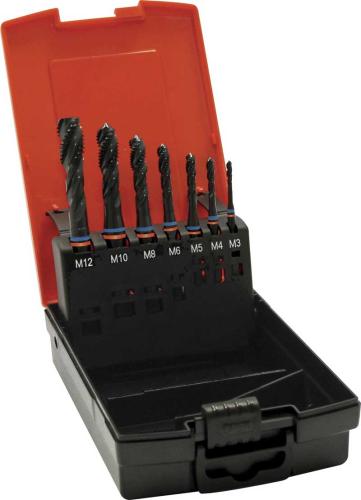 Maskingängtappsats M3-M12 7 delar HSS-E Format Tandem spiral