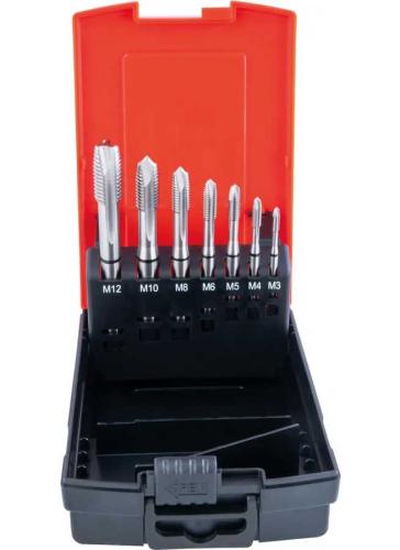 Maskingängtappsats M3-M12 7 delar HSS-E Format Aluminium rak