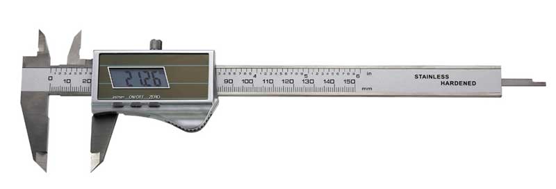 Digitalt skjutmått 0-150 mm platt djupmått solcell