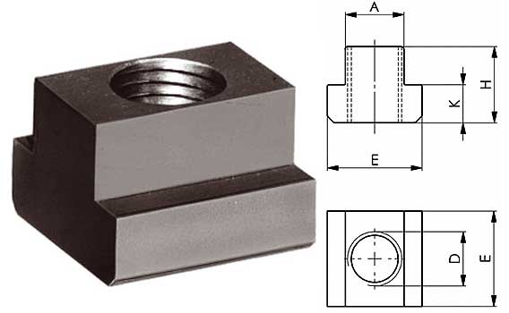 T-spårsmutter 16 mm M14 AMF