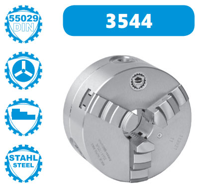 Svarvchuck 3-backs 160 mm Camlock D1-5 Bison