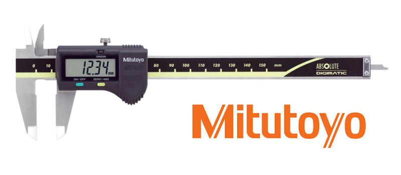 Digitalt skjutmått 0-150 mm Mitutoyo med datautgång, platt djupmått
