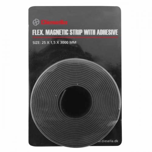 Magnetband 25x1,5 mm 3 m Diesella med lim