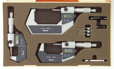 Digital mikrometersats 0-75 mm med datautgång Mitutoyo