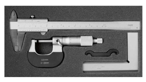Mätverktygsats 3 st Fortis analog