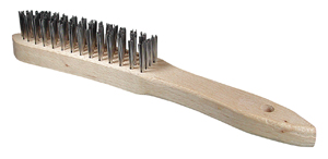 Handstålborste 2-radig stål