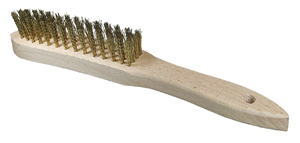 Handstålborste 2-radig mässing