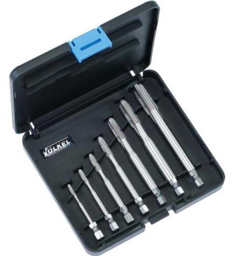Maskingängtappsats M3-M12 rak bitsfäste Völkel HexDrive