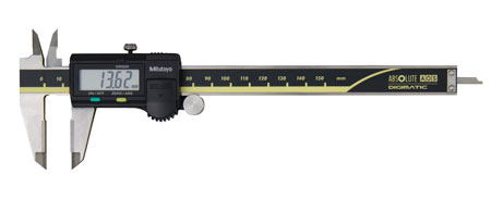 Digitalt skjutmått 0-150 mm Mitutoyo hårdmetall med datautgång, platt djupmått