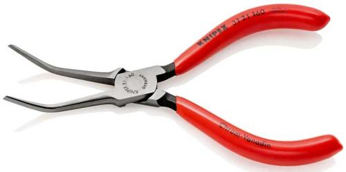 Spetstång 160 mm Knipex vinklad släta käftar