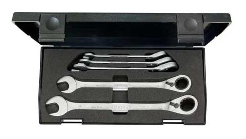 U-ringspärrnyckelsats 8-19 mm 5 st Gedore vinklad