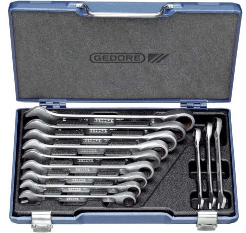 U-ringspärrnyckelsats 8-19 mm 12 st Gedore rak