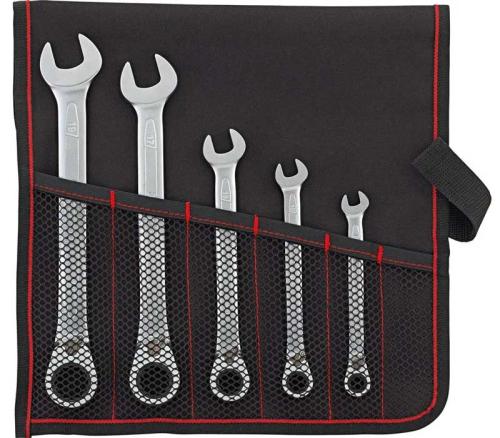 U-ringspärrnyckelsats 8-19 mm 5 st Format vinklad