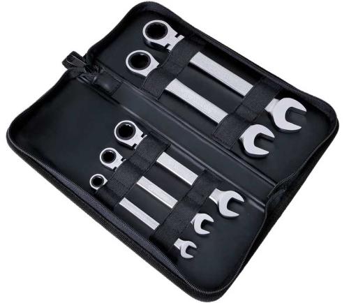 U-ringspärrnyckelsats 8-19 mm 5 st Format vinklingsbar