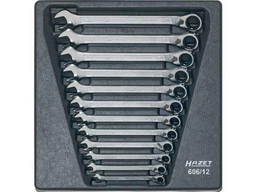 U-ringspärrnyckelsats 8-19 mm 12 st Hazet vinklad