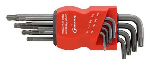 Torxnyckelsats lång T9-T40 Format 8 st med kula