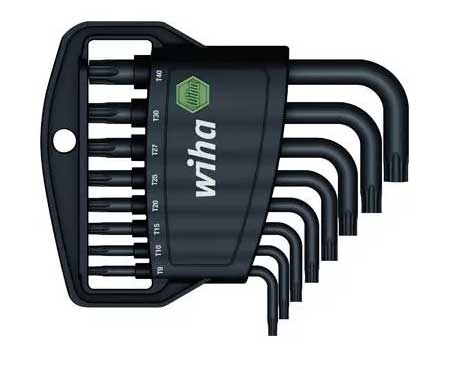 Torxnyckelsats kort T9-T40 Wiha 8 st