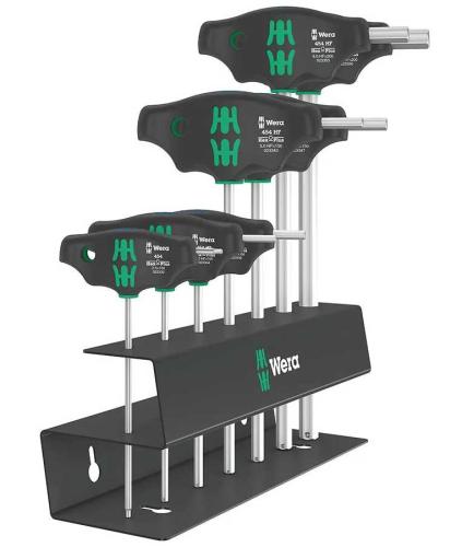 Insexnyckelsats med T-handtag 2,5-10 mm Wera sidotapp