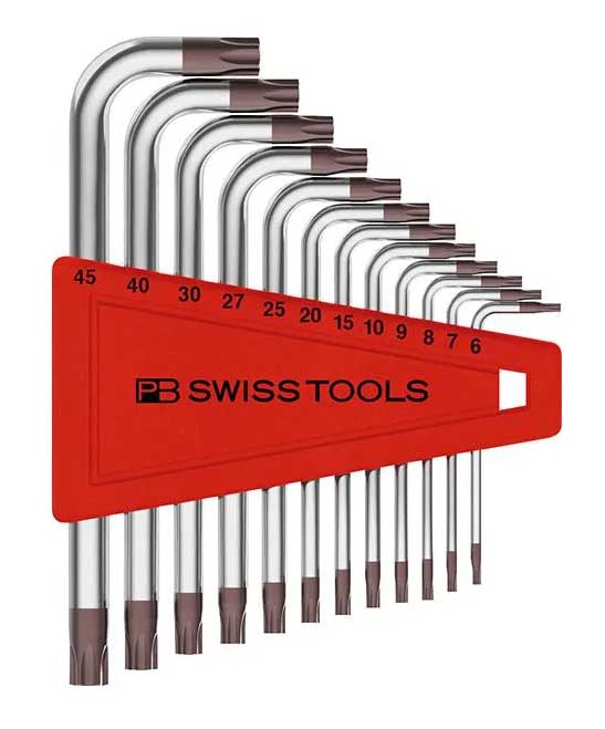 Torxnyckelsats kort T6-T45 PB Swiss Tools 12 st