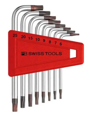 Torxnyckelsats kort T6-T25 PB Swiss Tools 8 st