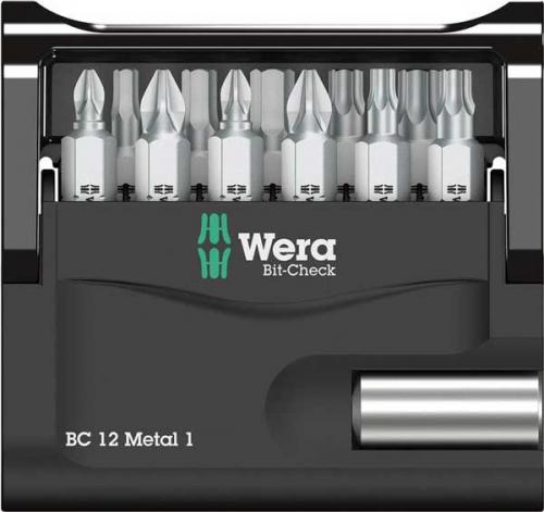 Bitssats kryss, insex, torx 12 delar Wera